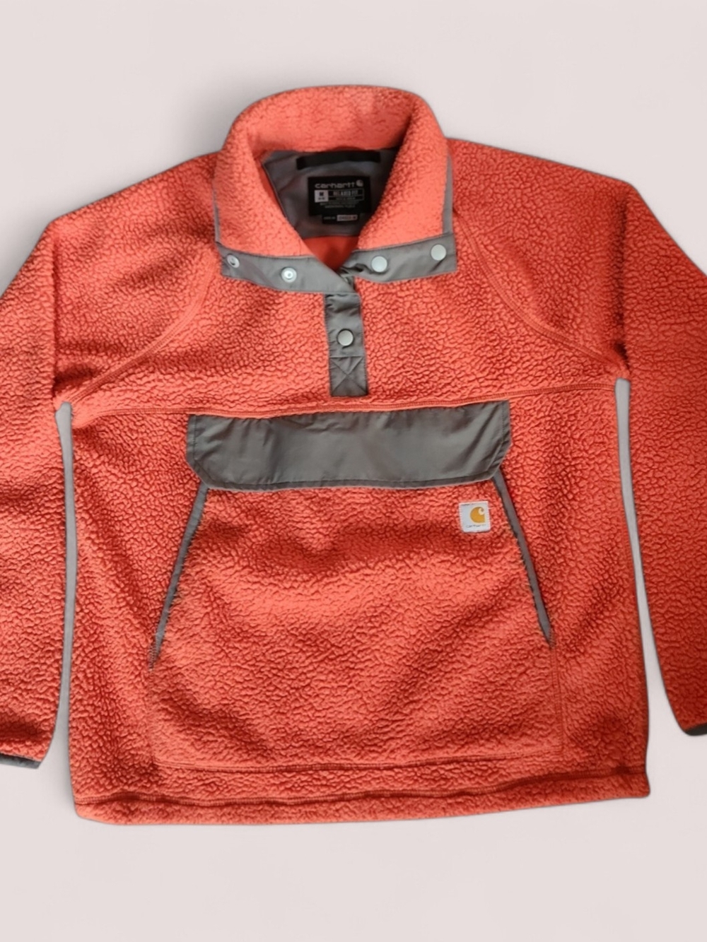 Carhartt Orange Women's Sherpa Fleece Pullover-Size Medium